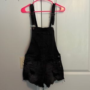 Forever 21 distressed overalls